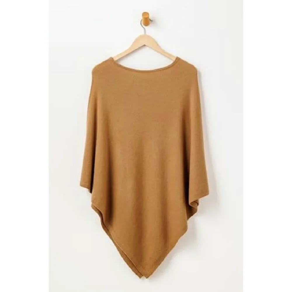 Oversized 100% Cashmere Poncho Shawl Wrap Luxury Soft Pill Resistant